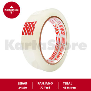 SOLASI / ISOLASI / SOLATIP / LAKBAN 1 INCH (24MM) 72 YARD SNS KUALITAS DAIMARU