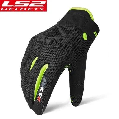 POPA LS2 Mens Motorcycle Summer Breathable Mesh Motocross Lightweight Crash Resistant Riding Gloves CE Certification