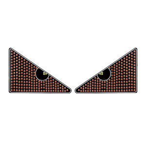 Devil‘s Eyes LED Light Vehicle Signal Lights Matrix Panel Light Warning Strobe Lights USB Plug-in Decorations 11 Mode for Car Windshield