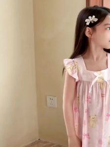 Girls Summer Sleeveless Princess Nightgown Lightweight Home Dress for Outdoor Wear2026