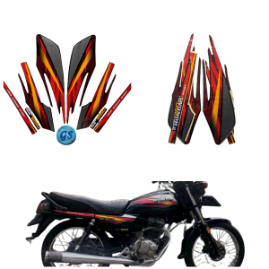 Striping sticker motor honda gl max 1998 Hitam-merah