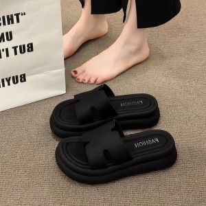 [Free Shipping] Thick-Soled Sandals For Women Summer Outdoor Wear 2025 New Style Fashionable And Casual Beach Flip-Flops To Match Dresses