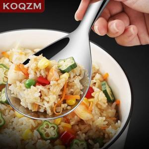 [COD] KOQZM KITCHEN 304 Stainless Steel Rice Spoon Anti Scalding Large Capacity Thicken Cooker Scoop Multi-purpose Tableware Buffet Serving Spoons