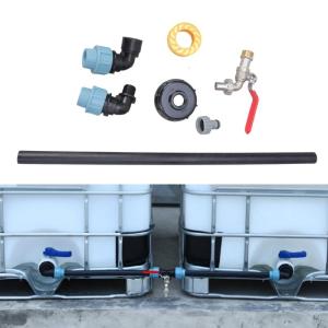 Outdoor Vertical IBC Tank Linkage Set PE Connectors Space Efficient Designs weight Fed System for Stacked Containers