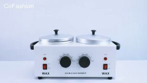 Dual Chamber Electric Wax Heater Salon Wax Heater Adjustable Temperature Wax Warmer for Home Body Hair Removal Personal