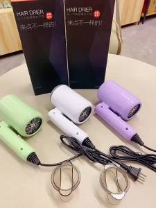 AE Foldable hair dryer for student dormitories and home use negative ion hair care blower high-power hair salon dryer