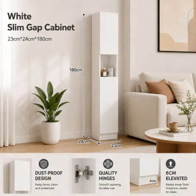 Cabinet 180Cm Cabinet Narrow Cabinet Corner Storage Cabinet For Tight Spaces Storage Rack With Cabinet Doors