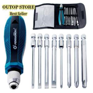 PENGGONG ไขควงชุด 1/4 นิ้ว 6.35 มม. Phillips Bits ชุดแม่เหล็กหลายเครื่องมือซ่อมเครื่องมือชุด 9 ชิ้น Screwdriver Set 1/4 inch 6.35mm Phillips Bits Set With Magnetic Multi Tools 9Pcs