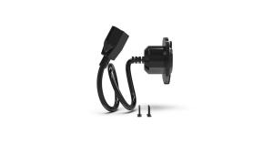 MICTUNING 13Amp 125V AC Port Plug with 16" Integrated Heavy Duty Extension Cord and Water-Resistant Cap - Black