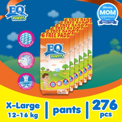 EQ Pants XL (12-16 kg) - 46 pcs x 6 packs (276 pcs) - Diaper Pants [Case]