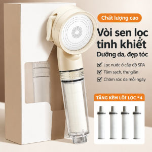 Vòi Sen Tắm Tăng Áp Du Lịch Nhỏ Gọn Cầm Tay có Lõi Lọc Nước Khử Clo Kháng Khuẩn Bát Sen Trong Suốt 3 Chế Độ Phun Nước Mạnh Mẽ Chăm Sóc Da Spa Chất Liệu Nhựa ABS Chịu Nhiệt Cao Ren Phi 21 Tiêu Chuẩn dành cho Phòng Tắm Gia Đình