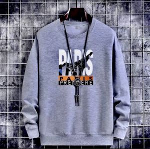 Diskon Spesial Sweater Keren Crewneck Elegan Kaos Pria Trendy Sweatshirt Kasual Sweter Cowok Paris
