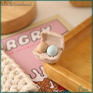【The Warmheart】 3 Boxes Dollhouse Simulation Eggs Miniature Mini Eggs With Tray Dollhouse Kitchen Accessories Model Toys Kitchen Decor