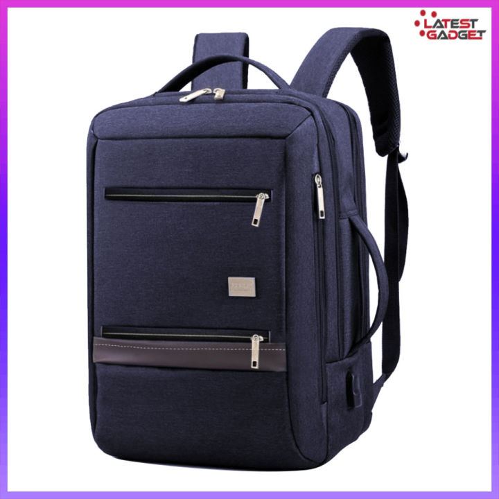 backpack with laptop compartment lazada FEESLY 16 Inch Laptop Backpack with Light Protector and USB Port - Blue
