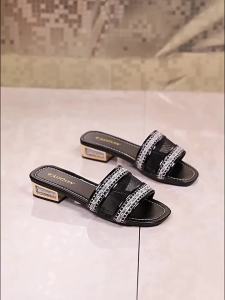 [Free Shipping] Plus Size 2026 Summer New Rhinestone Square Toe Chunky Heel High Heel Sandals for Women