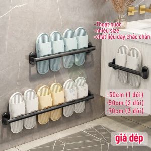[HCM] Kệ Để Giày Dép Thanh Carbon Siêu Bền Không Gỉ Cài Dép Dán Tường Giá Móc Đồ Phơi Khăn Tắm -Joyee