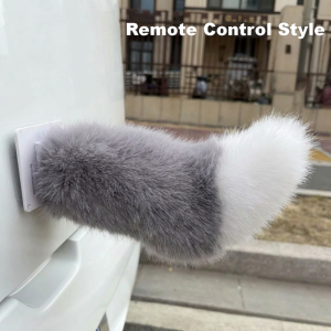 CLARO Có thể sạc lại Đuôi xe đạp điện điều khiển từ xa Thực tế Lông xù Đồ trang trí đuôi xe máy Dễ thương Tự dính Xe vẫy đuôi Tất cả các phương tiện