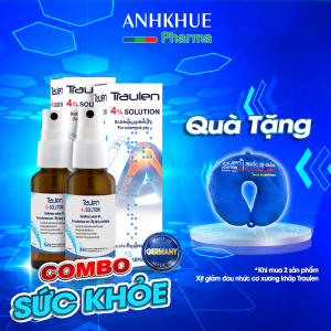 Combo 2 chai xịt Traulen 4% Solution 25g giảm đau vai đau cơ đau khớp bầm tím bong gân căng cơ - Hàng chính hãng - Anh Khuê Pharma