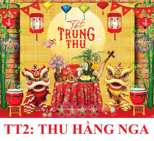 Phông Trang Trí Bằng Vải Cavas Tết Trung Thu Tranh trang trí Lễ Tết 2026 DECOR trường học văn phòng cỡ lớn 4M TET09- BEEKIDS
