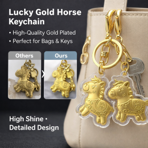 Adorable Zodiac Horse Car Keychain Fortune Immediately Pony Keychain Rich Bag Charm Money Bag Pendant For Bags Lucky New Year Gift