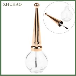 ZHUHAO 15ml sơn móng tay chai Nail Gel rỗng chai với bàn chải thủy tinh rỗng pha trộn chai Nail Gel rỗng chai container