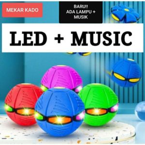 Mainan bola ufo led musik ajaib mainan anak bola injak magic ball bola injak led