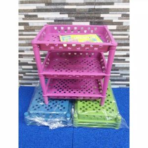 Rak Mini Serbaguna Plastik 3 Susun / Rak Tempat Bumbu Susun 3