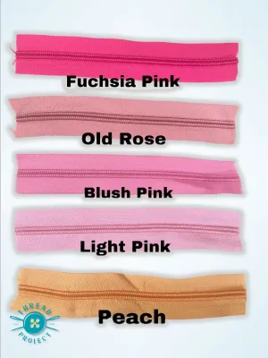 Continuous Zipper #5 and #3 Sold per yard Nylon Zipper Only (Slider sold separately)