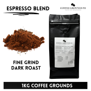 Coffee Grounds PH - Espresso Blend 1kg | Fine Grind Coffee x Dark Roast | Organic Coffee in Resealable Pouch