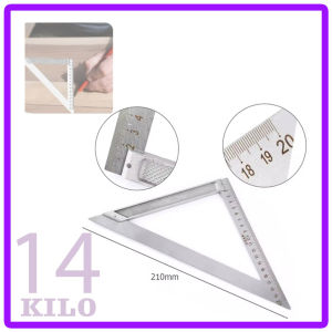 Penggaris Siku Segitiga Sudut 90 Derajat Bahan Aluminium Kuat 20 cm