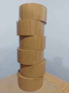 6pcs Packaging tape 2x100m brown/tan