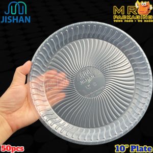10" Extra Big Plate Benxon Jishan PL10 - Disposable PP Plastic Plate - PL 10 Inch Party Plate - Pinggan Plastik [30pcs]