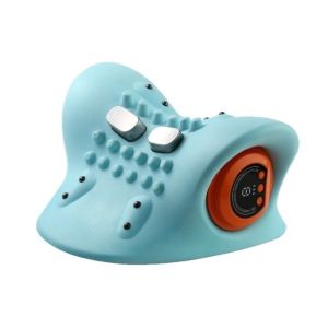 Portable Cervical Massager Neck and Head EMS Acupoint Massage Pillow Massage Tool With Heat Cervical Repair Traction Relaxer for Adult