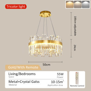 Modern for Living Room ceiling Chandelier Lamp Pendant Dining Light Bedroom Drop Lights Tri Color Lamps with Remote