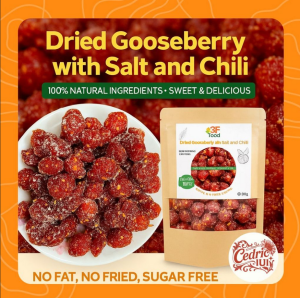 SWEET GOOSEBERRY WITH SALT AND CHILI - 3F FOOD Thailand No Sugar Chili Fruit Snack