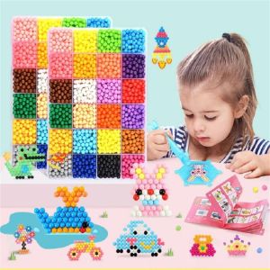 BWNTIX Handmade Toy Kids Toy 3D Beads DIY Toy Magic Toys Variety Bean Toys Color Crystal Beads Water Spray Beads Magic Beads