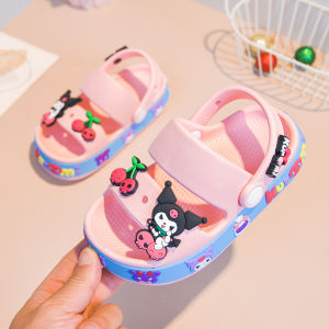 Fashion Kuromi Childrens Lightweight Non-Slip Slippers Waterproof sandals Shoes for kids 18-34