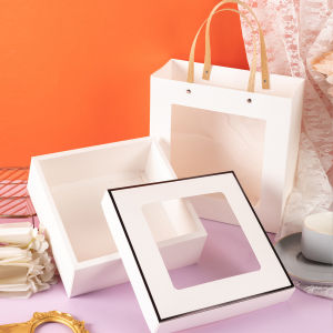 Premium Hampers Gift Box Goodie Bag / Kotak Mika Kado Hadiah / Dus Kue Cookies / Kardus Souvenir Merah Pink Hijau