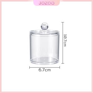 Jozoo Cosmetic Cotton Storage Box Transparent Makeup Remover Cotton Box Cotton Swab Storage Box with Lid