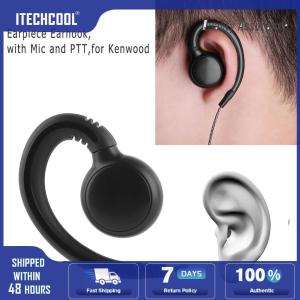 【HOT】 1.2m Earphone Earbud Earpiece 180 Swivel 2 Pin Ear Hook Earpiece with Mic PTT for 2 Way Radio Walkie Talkie Accessories for Kenwood Motorola Boafeng