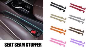IHOTDER 2PCS Car Seat Gap Filler - Car Seat Gap Filler Organizer for Holding PhoneKeyPurse - Universal Car Gap Filler Fits Car Truck SUV Car Interior Accessories (Black/2PCS)…