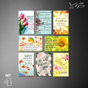 8 pcs Set ATM Size Decorative Ref / Fridge Magnets (BIBLICAL/INSPIRATIONAL)