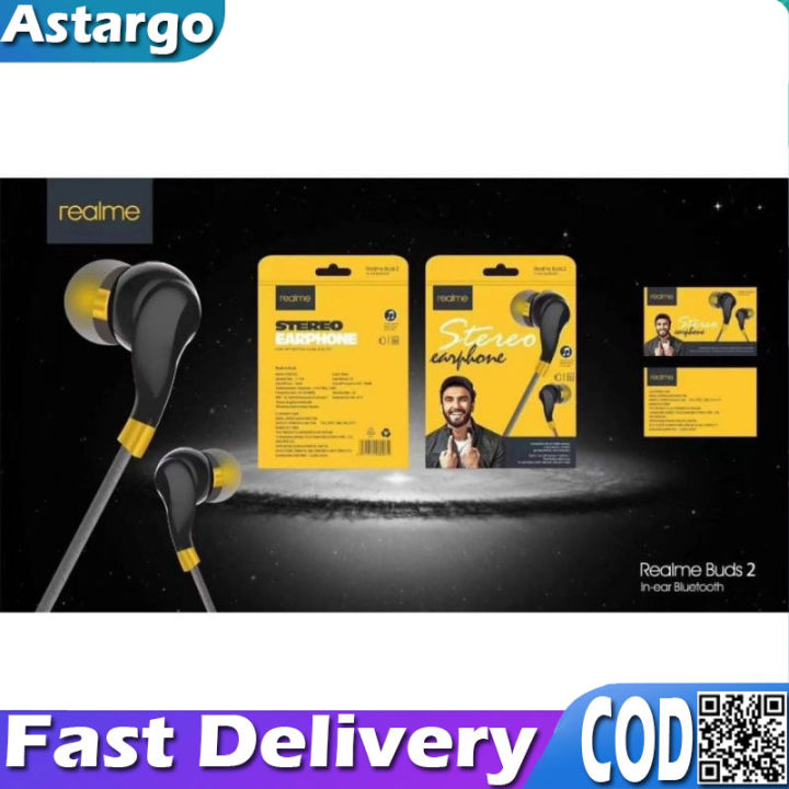 Realme RMA103 Earphones Universal eaphone with microphone superbass high  quality Bass Subwoofer Stereo Headphone In-Ear Earbuds Lazada PH