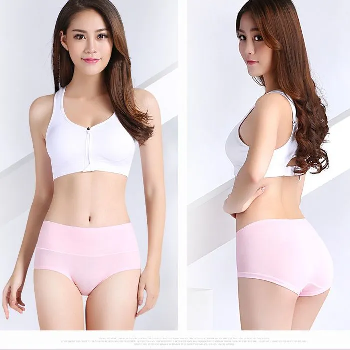 Ready Stock] 5 PCS Cotton Panty Women Middle Waist Underwear Ladies Slim  Body Panties Shaper Panty Soft Breathable Briefs