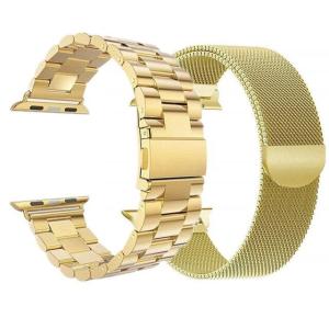 2pcs Metal Stainless Steel Milanese Loop Bracelet Band compatible with Apple Watch Band Ultra/Ultra 2 49mm Strap iwatch Series 9/se 2/8/7/SE/6/5 4/3/2/1 41mm 45mm 40MM 44MM 42mm 38mm Watchband