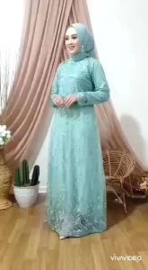 RED LOVE 136 (TERMURAH) Gamis Sonaya / Gamis Muslimah / Gamis Tile Mutiara / Terbaru / Baju Muslimah