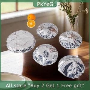 [COD] PkYeG KITCHEN 10Pcs Reusable Aluminum Foil Bowl Cover Food Grade Refrigerator Accessories Food Insulation Cover Kitchen Tools