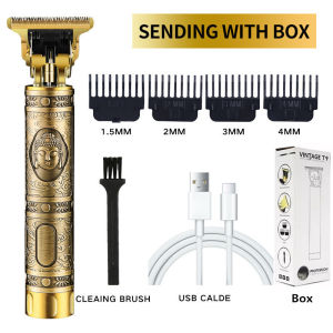 ROBASUK Electric Hair Trimmer Retro T9 Hair Trimmer Trimmer Original Japanese Ceramic Blade T9 Trimmer Hair Clipper Hair Trimmer T9 Shaver Set Mens Hair Trimmer Women Electric Hair Trimmer Mens USB Rechargeable Original Wireless Charging Professional