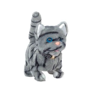 RGFV STORE Mềm Thú Cưng điện tử dễ thương Hoạt hình Tương tác Đồ chơi Mèo Meo Thời trang Nhồi bông Robot mèo điều khiển bằng giọng nói Trẻ em