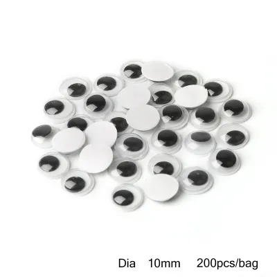 50-500pcs/Bag 5-24mm Self-adhesive Animal Moving Eyes For Toys Dolls Googly Wiggly Eyes DIY Craft Supplies Scrapbook Accessories